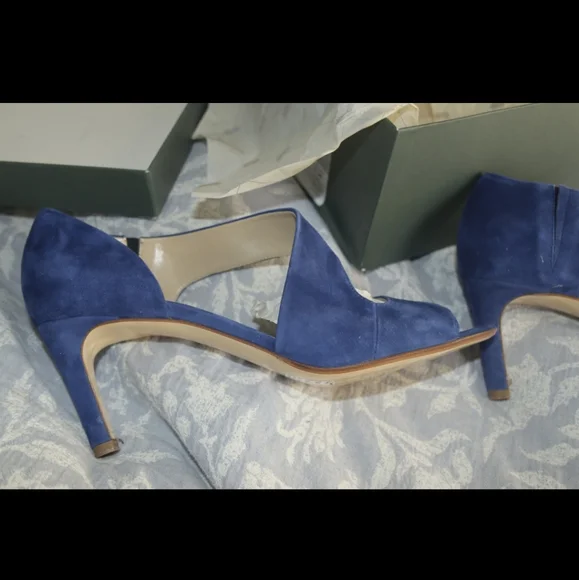 Hobbs Lexi Suede Sandals Blue US 10 - Picture 10 of 10